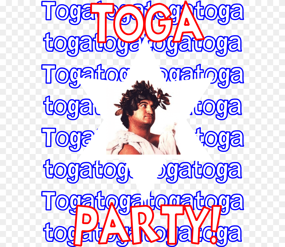 Toga Party Poster, Advertisement, Adult, Person, Man Png Image