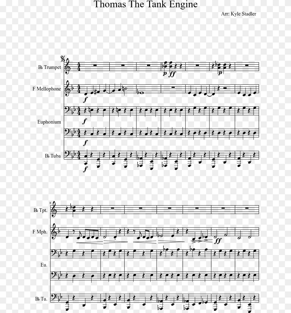 Together We Ride Trumpet Sheet Music, Gray Png