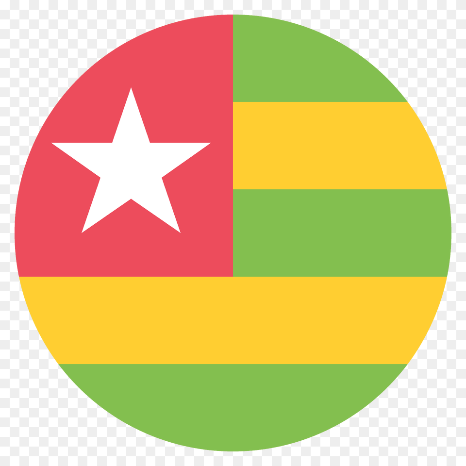 Togo Flag Emoji Clipart, Star Symbol, Symbol, Disk Free Png Download