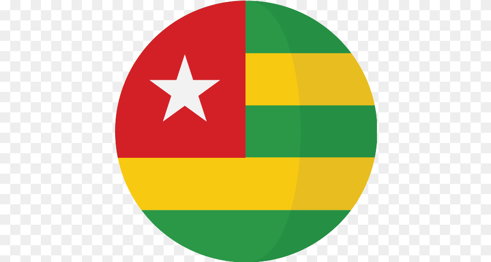 Togo Icon 2 Repo Icons Togo Flag Circle, Star Symbol, Symbol, Sphere Free Png Download