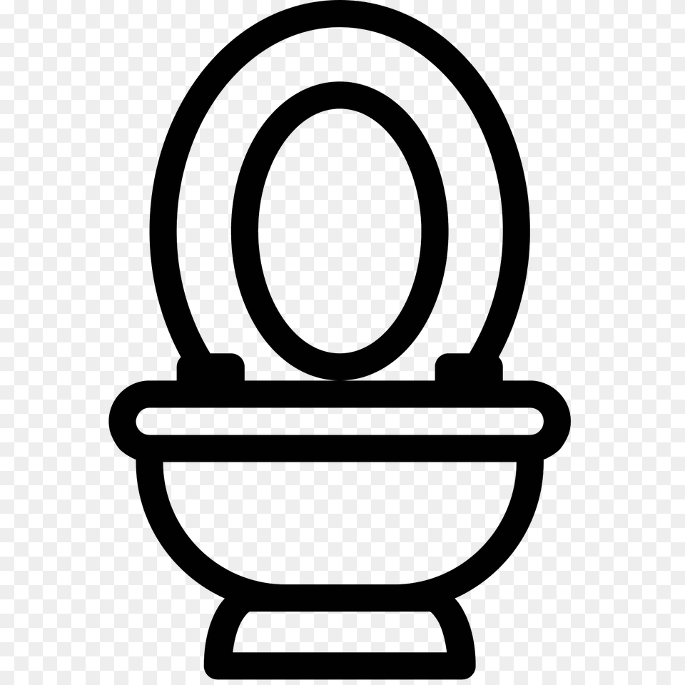 Toilet Bowl Icon, Gray Free Png