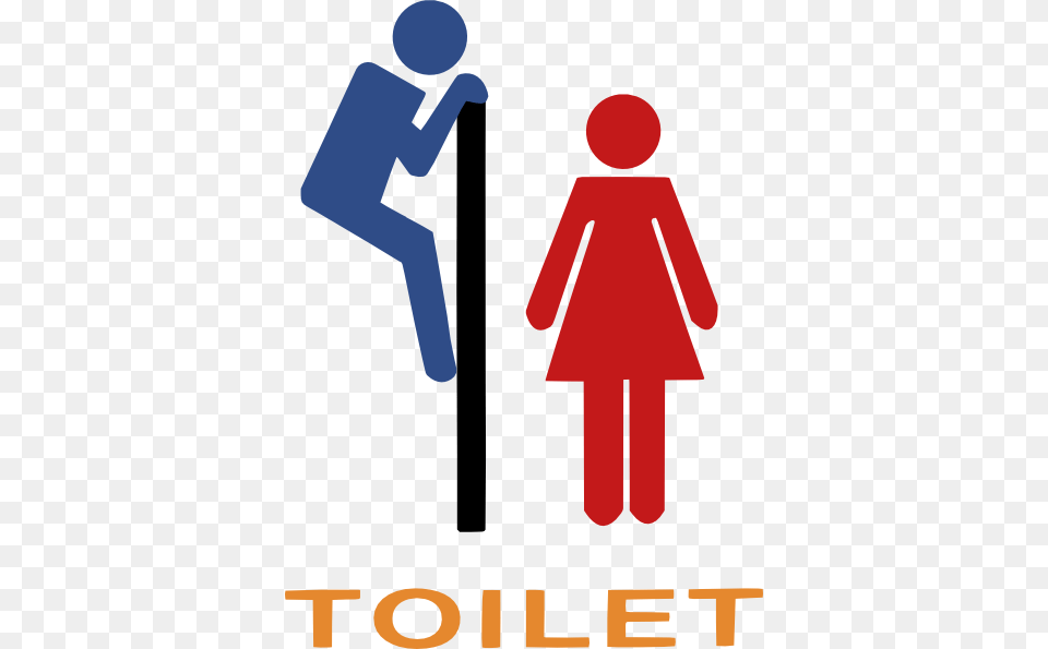 Toilet Door Funny Sign Clip Art, Symbol, Person, Road Sign Free Png