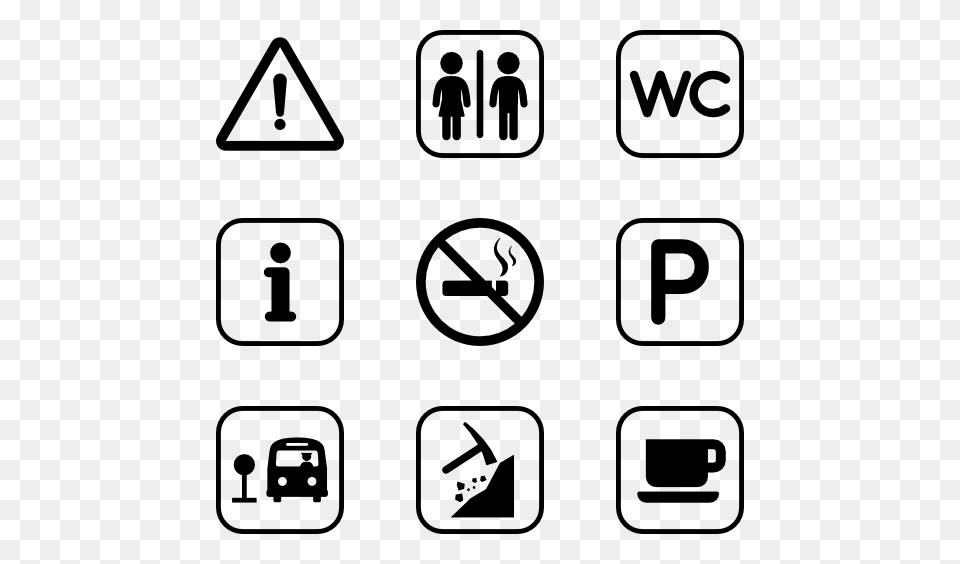 Toilet Icons, Gray Free Png