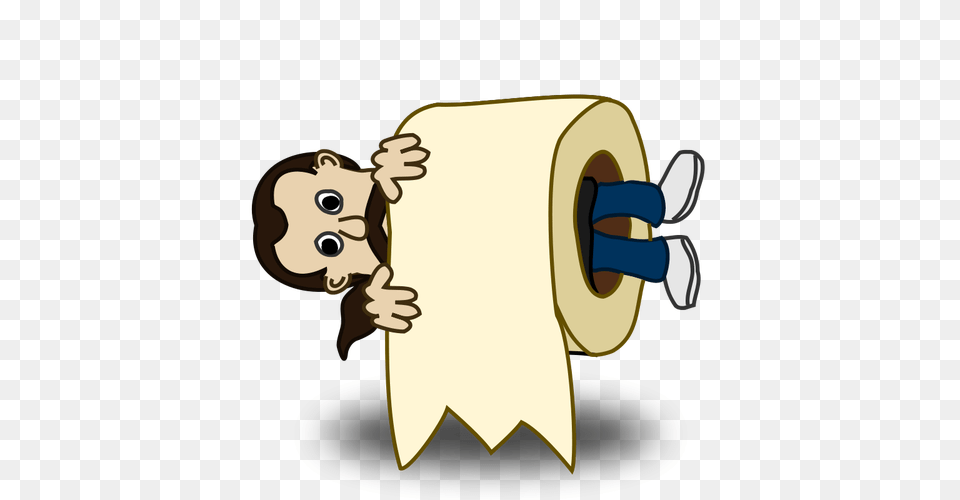 Toilet Paper Holder Comic Character Vector Image, Towel, Paper Towel, Tissue, Toilet Paper Png