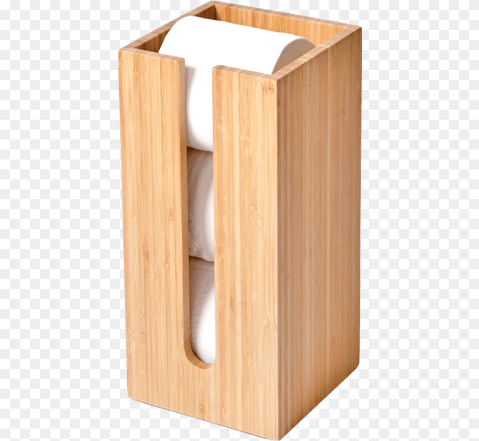 Toilet Roll Box In Bamboo Plywood, Paper, Furniture, Mailbox, Towel Png Image