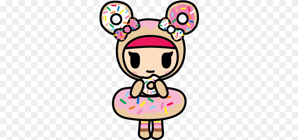 Tokidoki Donutella, Food, Sweets, Baby, Person Png