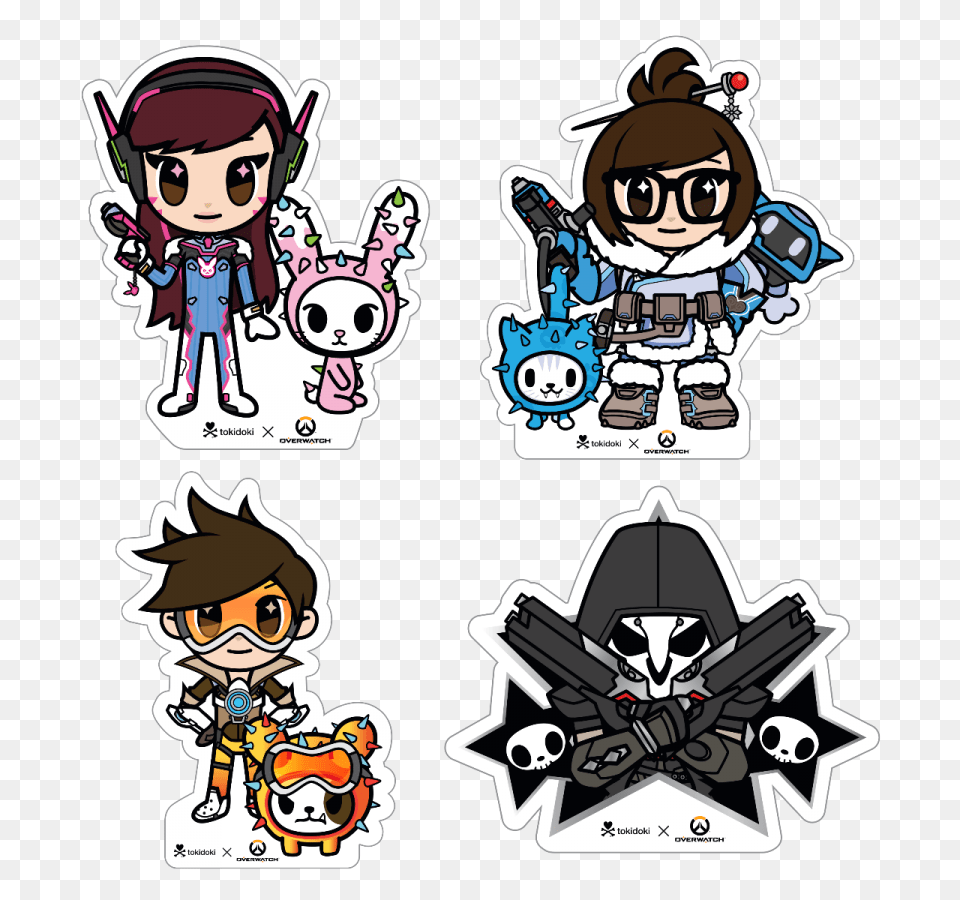 Tokidoki X Overwatch Stickers, Book, Comics, Publication, Baby Png Image