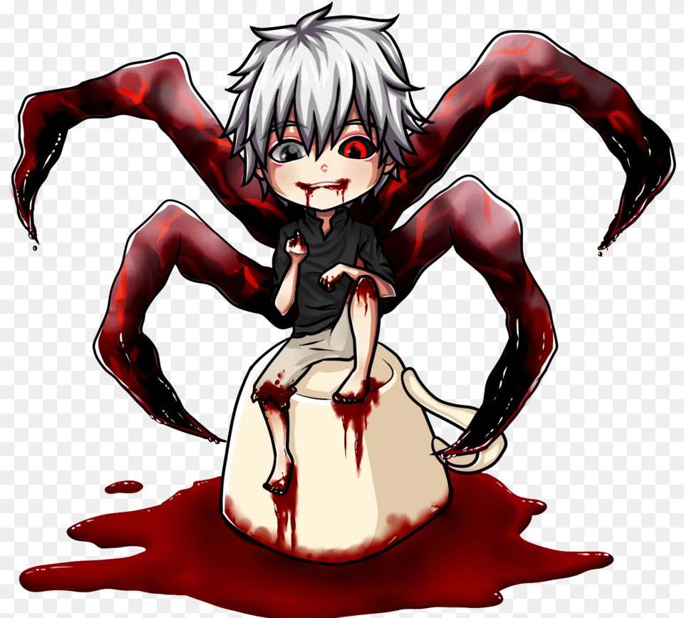 Tokyo Ghoul Chibi Characters, Book, Comics, Publication, Baby Free Png