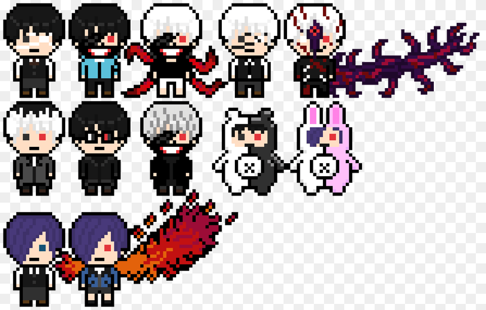 Tokyo Ghoul Danganronpa Like Pixel Arts Pixel Art Maker, Graphics, Person Png