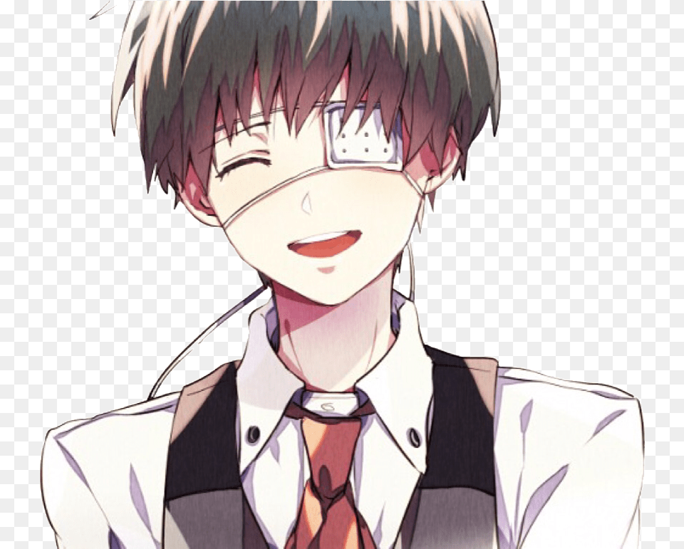 Tokyo Ghoul Ken Kaneki Sticker Tokyoghoul Kanekiken Tokyo Ghoul Kaneki Smile, Male, Man, Person, Comics Free Transparent Png