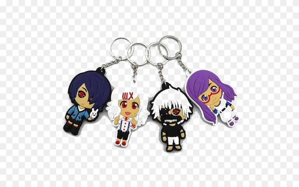 Tokyo Ghoul Key Chains Kawaii Cute Pieces, Accessories, Earring, Jewelry, Art Png