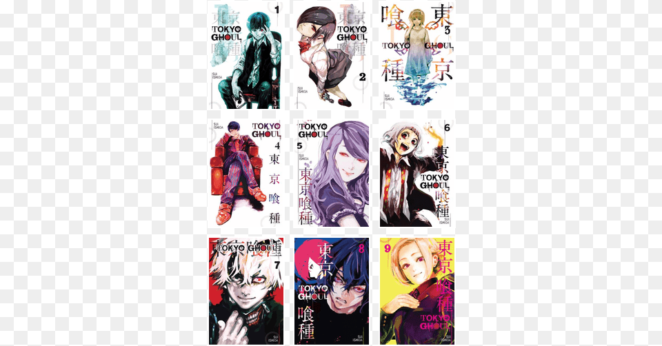 Tokyo Ghoul Sui Ishida Collection 6 Books Set Tokyo Ghoul Volume, Book, Publication, Comics, Adult Free Png Download