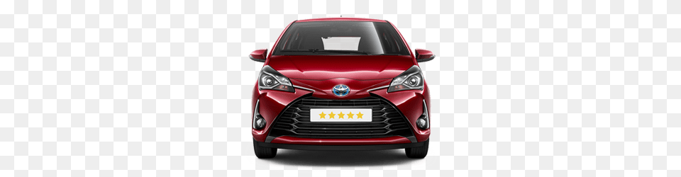 Tokyo Red Toyota Yaris, Car, License Plate, Sedan, Transportation Free Png Download
