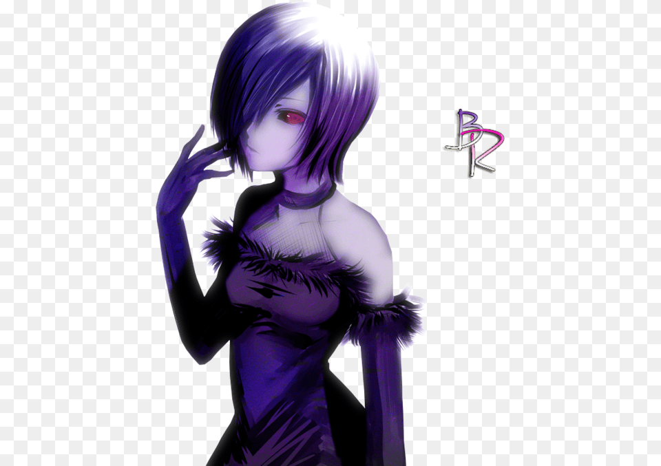 Tokyo Toukatouka Kirishima Posters De Tokyo Ghoul Touka, Adult, Purple, Publication, Person Png Image