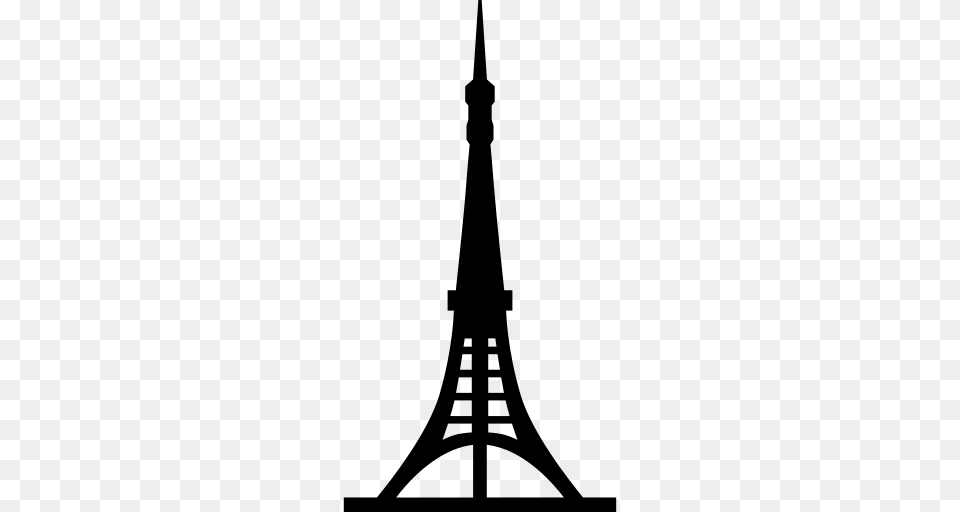 Tokyo Tower Icon, Gray Png