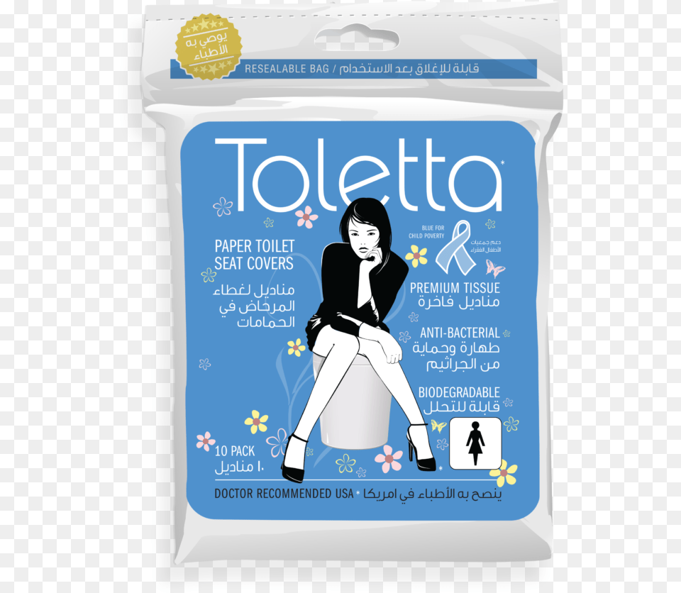 Toletta Toilet Seat Covers, Adult, Person, Woman, Female Free Png Download