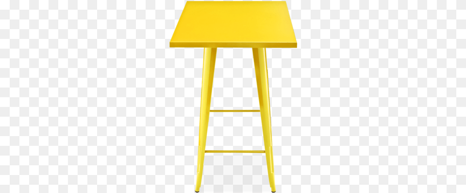 Tolix Side Table Tall Yellow, Furniture, Bar Stool Png