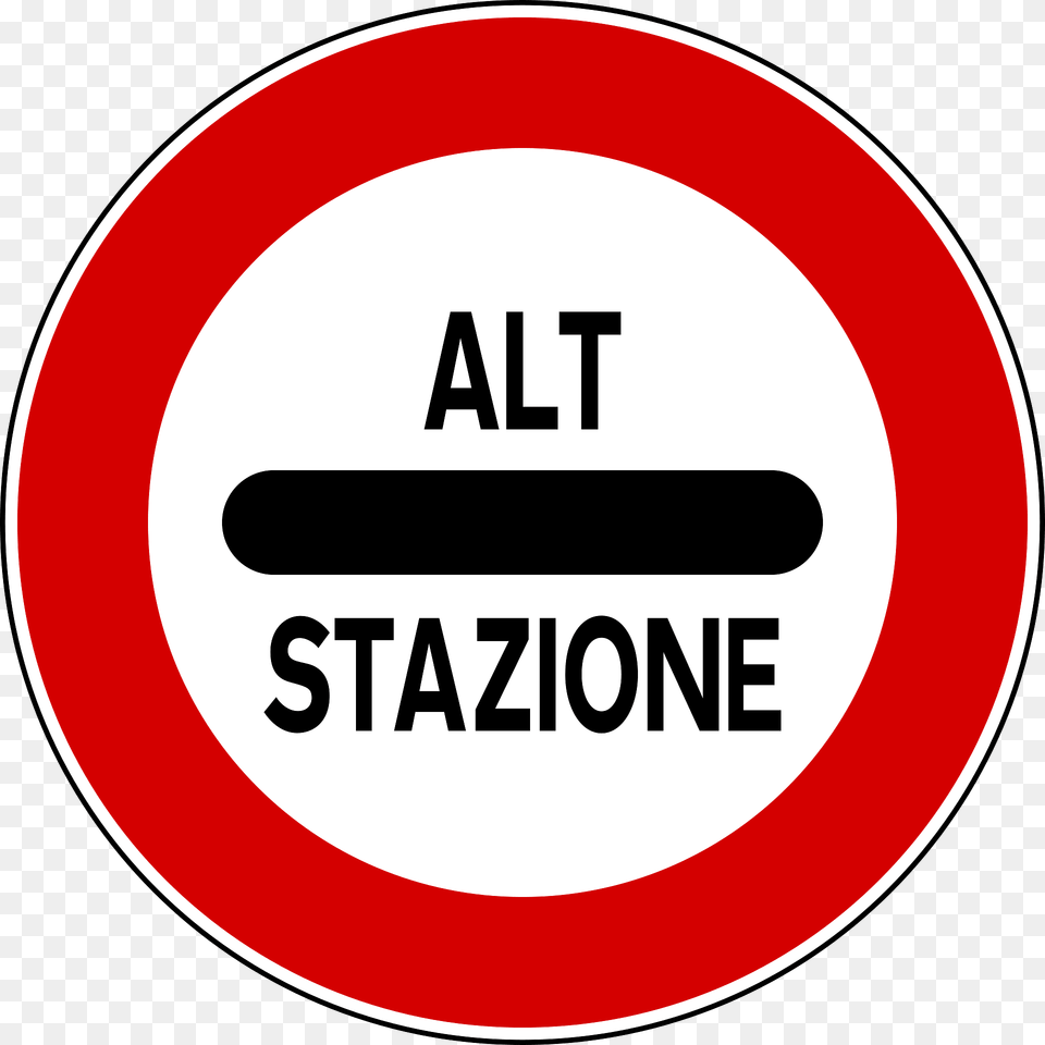 Toll Sign In Italy Clipart, Symbol, Road Sign, Disk Free Png