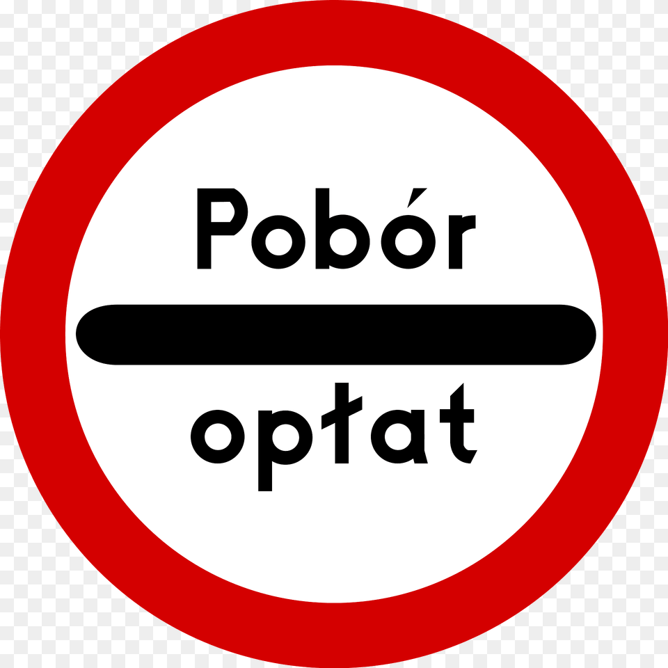 Toll Sign In Poland Clipart, Symbol, Road Sign Png Image