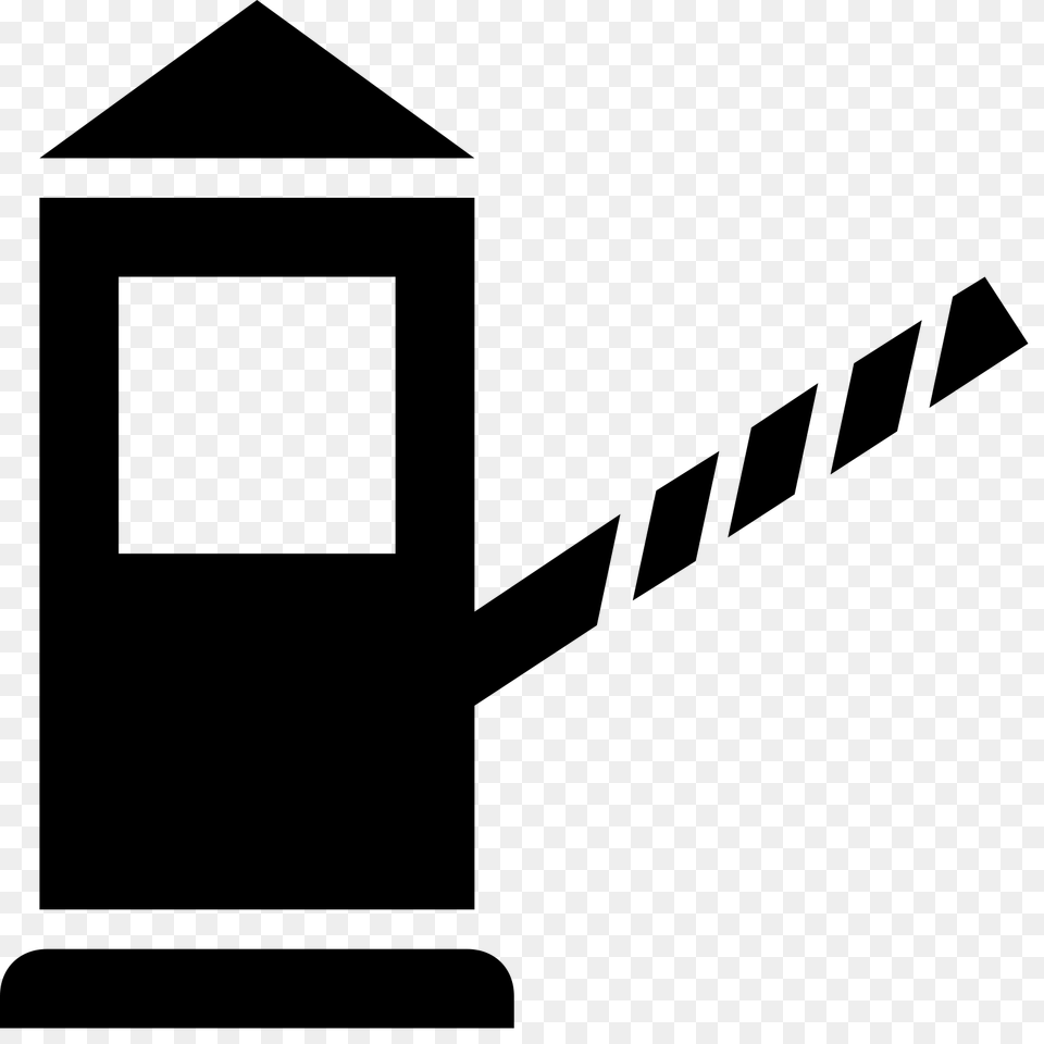 Tollbooth Icon, Gray Png