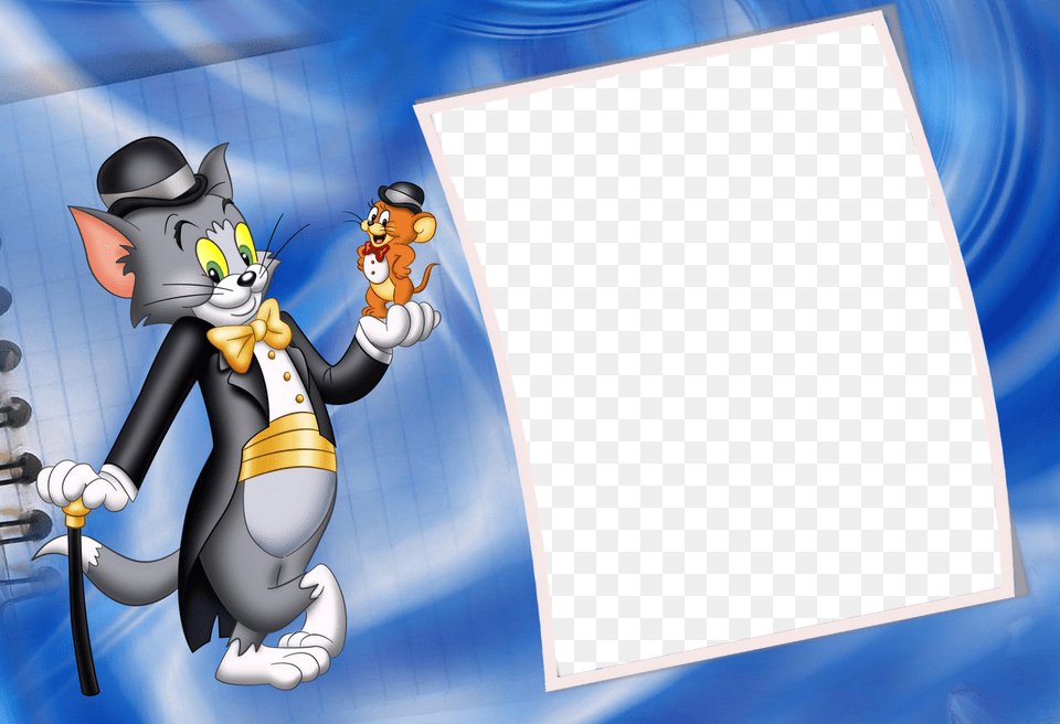 Tom And Jerry Frame Wallpaper For Desktop Tom And Jerry Background Design, Cartoon, Blackboard, Book, Comics Free Png
