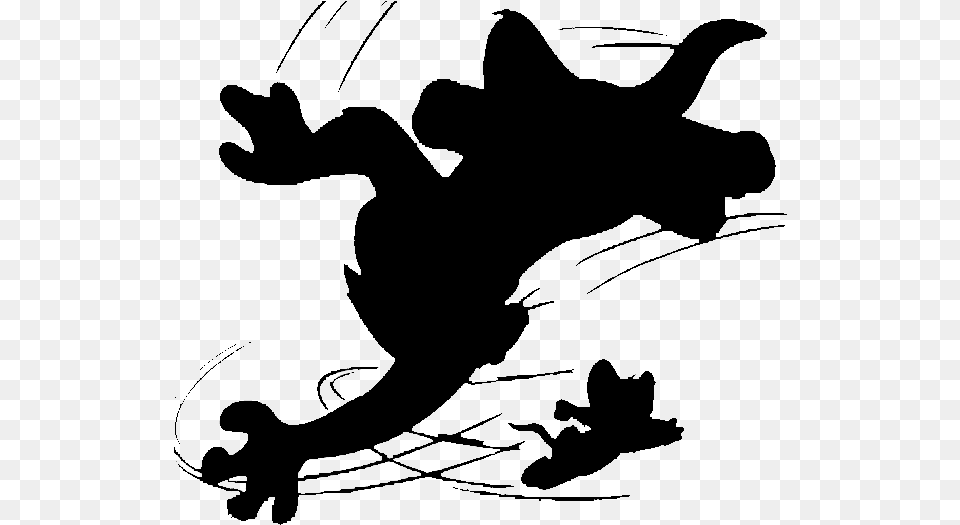 Tom And Jerry Silhouette, Gray Png Image