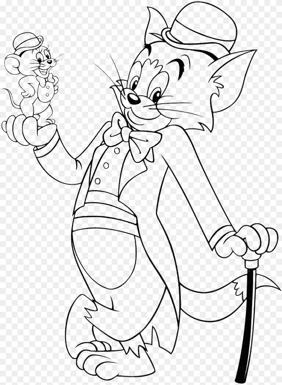 Tom And Jerry Were Both Very Nice Coloring Pages Tom And Jerry Cartoon Drawing, Stencil, Art, Adult, Bride Free Transparent Png