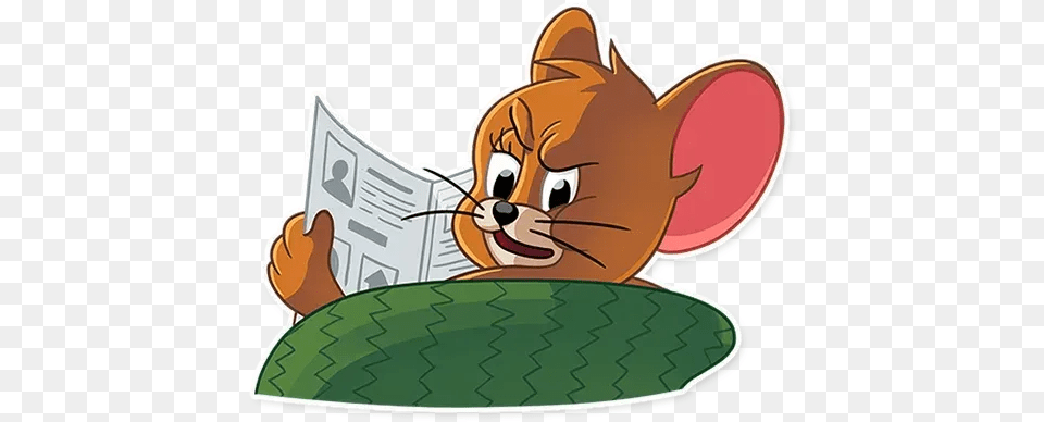 Tom And Jerry Whatsapp Stickers Stickers Cloud Tom And Jerry Stickers Whatsapp, Cartoon, Person, Reading, Book Png