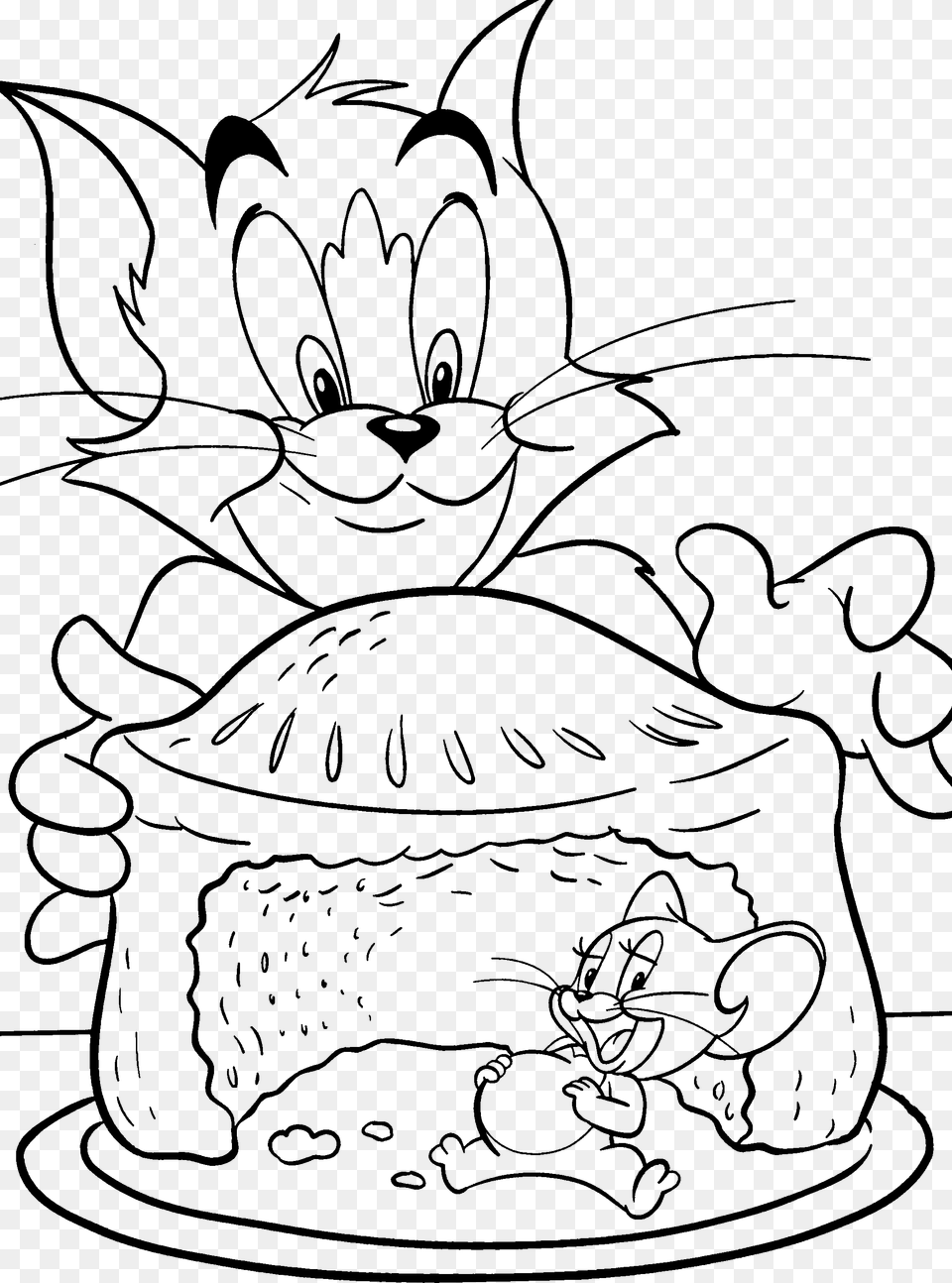 Tom Are Looking To Catch Jerry Coloring For Kids Tom And Jerry Drawing Basic, Art, Book, Comics, Publication Free Transparent Png