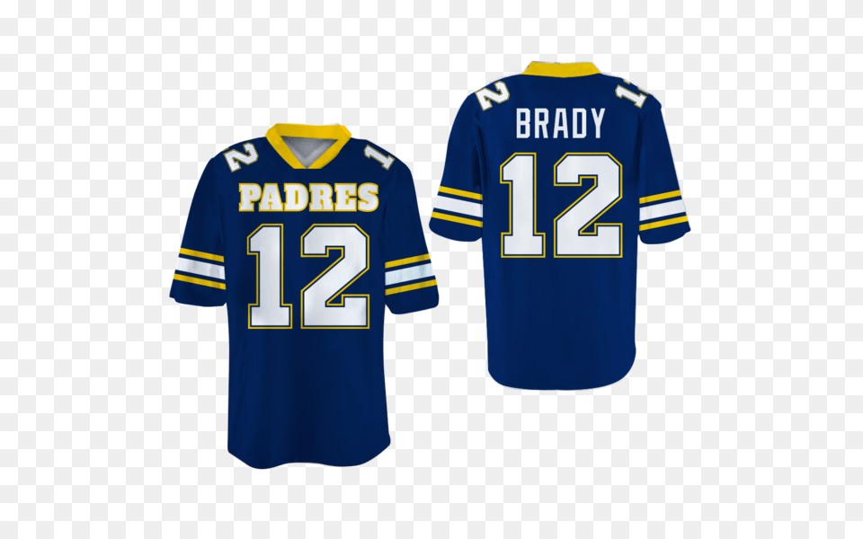 Tom Brady Junipero Serra Padres High School Football Jersey Colors, Clothing, Shirt, T-shirt Free Png Download