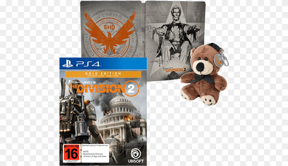 Tom Clancy39s The Division 2 Lincoln Steelbook Edition Division 2 Steelbook Edition, Advertisement, Toy, Teddy Bear, Poster Png Image