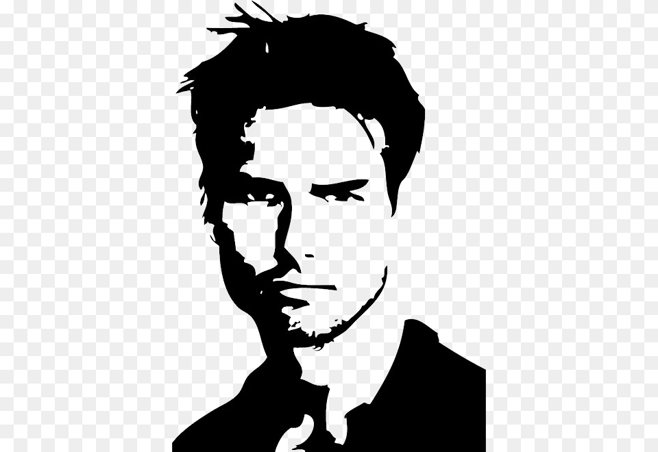 Tom Cruise, Silhouette, Stencil, Adult, Male Png Image