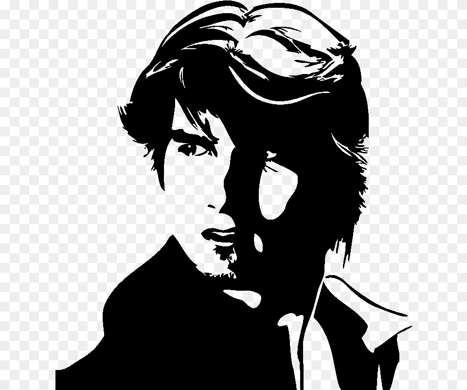 Tom Cruise Stencil Art, Gray Png Image