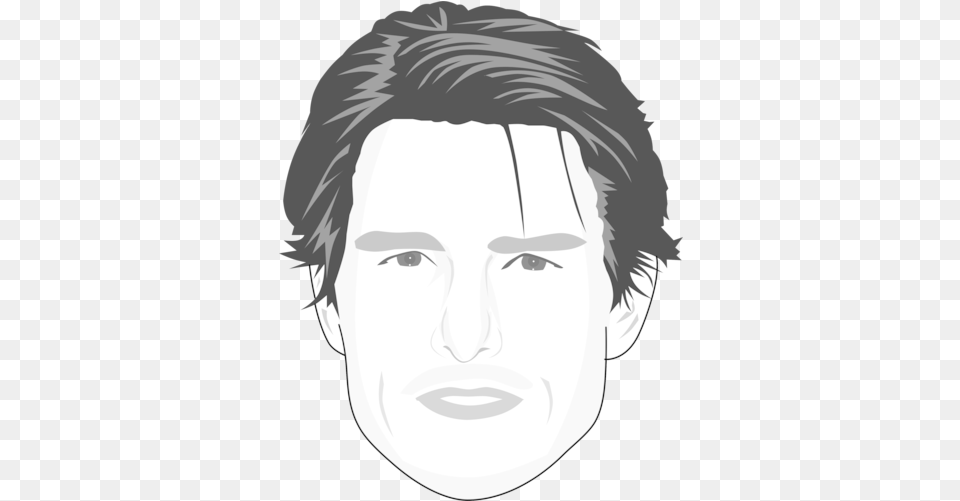 Tom Cruise Tom Cruise Line Art, Face, Head, Person, Photography Free Png