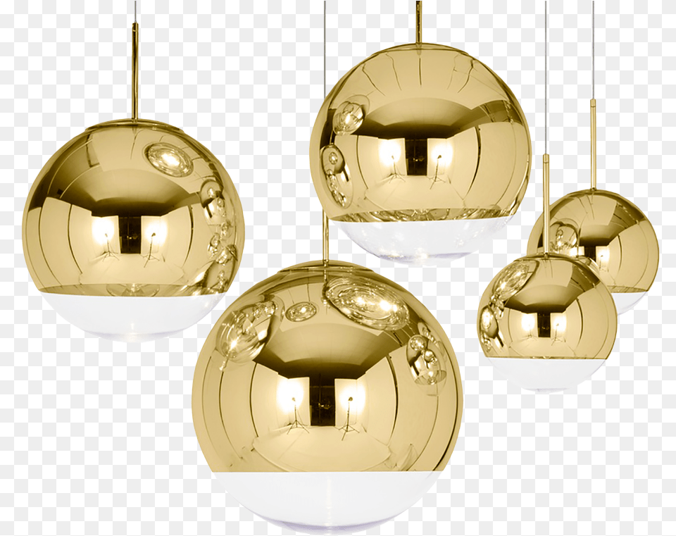 Tom Dixon Mirror Ball Gold Gold Mirror Pendant Light, Lighting, Light Fixture, Lamp, Chandelier Free Png Download