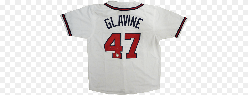Tom Glavine Autographed Atlanta Braves Tom Glavine Signed Jersey White Custom Jsa, Clothing, Shirt, T-shirt Png