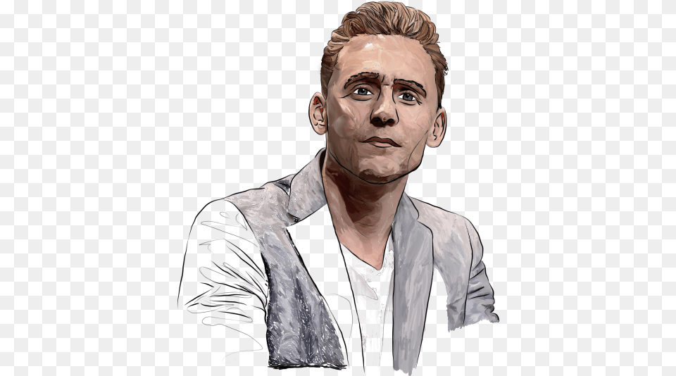 Tom Hiddleston Sketch Tom Hiddleston Face, Portrait, Photography, Head, Person Free Png