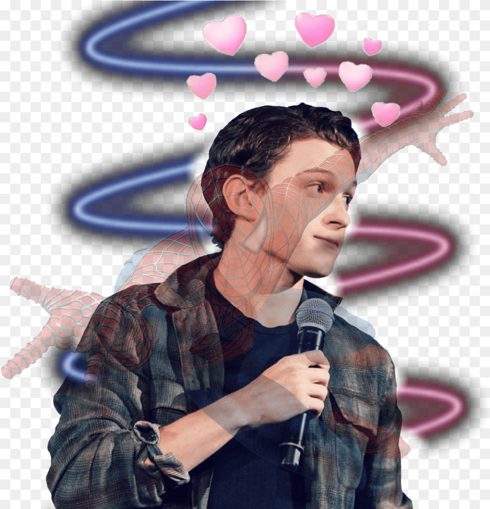 Tom Holland Aesthetic Tom Holland Edit, Solo Performance, Portrait, Electrical Device, Face Free Transparent Png