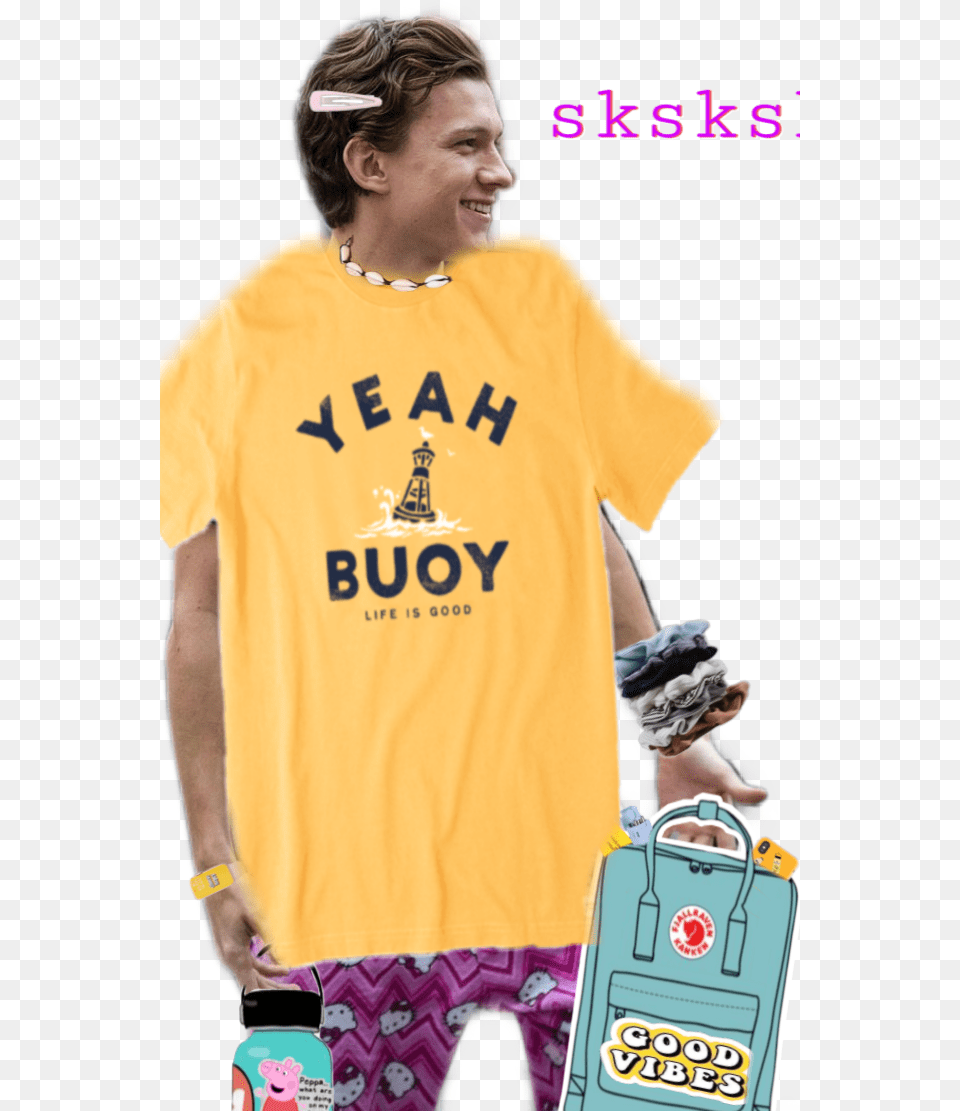 Tom Holland As Vsco Girl Sorry Nit My Best But Oh Well Suitcase, T-shirt, Baseball, Baseball Glove, Clothing Free Transparent Png