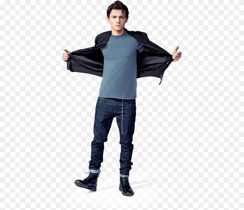 Tom Holland Cnet Photoshoot Tom Holland, Long Sleeve, Sleeve, Clothing, Coat Free Png Download