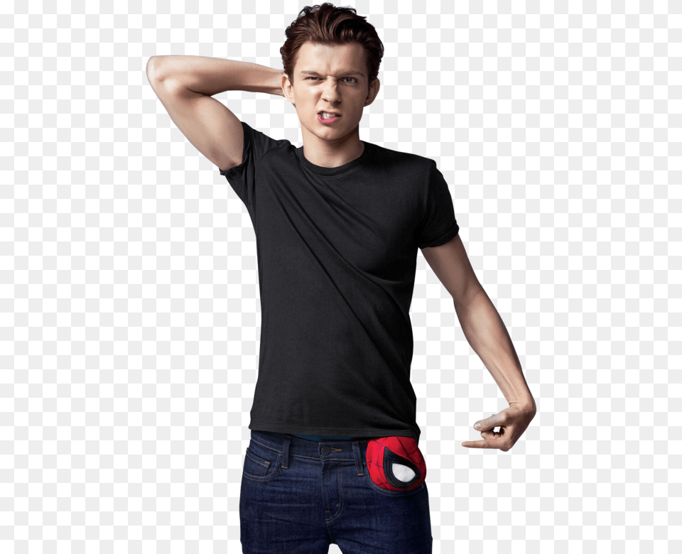 Tom Holland Tom Holland Background, Clothing, T-shirt, Body Part, Teen Free Png Download