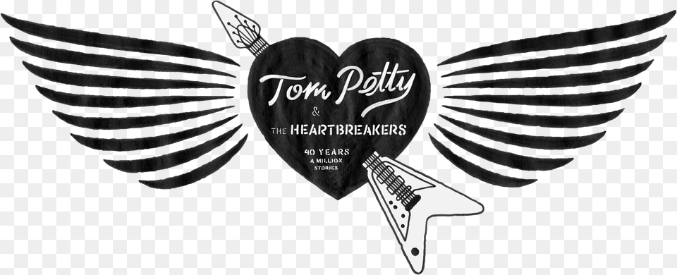 Tom Petty Logo Black Illustration, Guitar, Musical Instrument, Animal, Bird Free Png Download