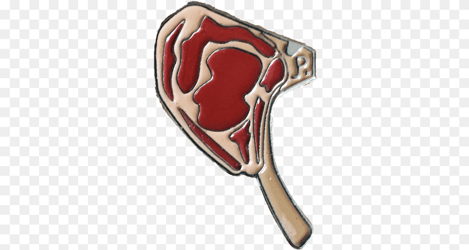 Tomahawk Steak Enamel Pin Steak, Racket, Smoke Pipe, Accessories Png Image