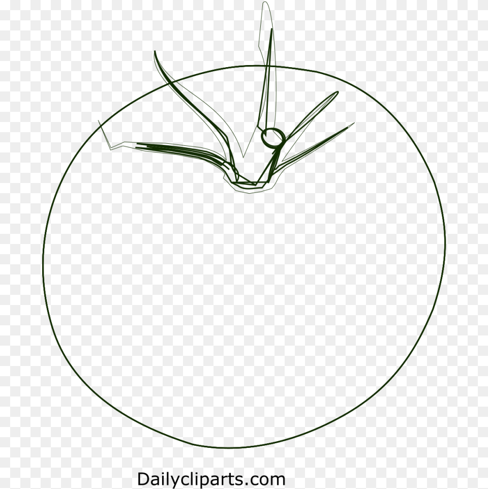 Tomato Black White Clipart Image Circle, Plant, Food, Produce, Vegetable Free Transparent Png