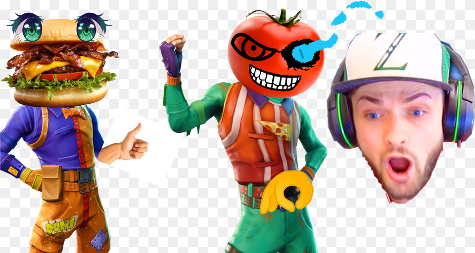 Tomato Fortnite Character, Burger, Food, Adult, Man Free Png