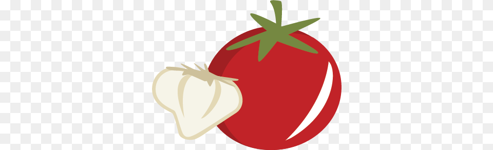 Tomato Garlic Cutting Cooking Tomato, Food, Produce, Plant, Vegetable Free Png Download