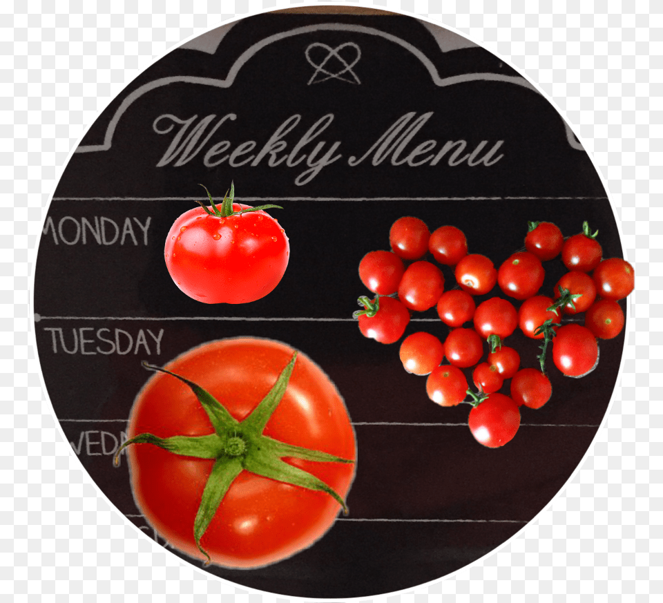 Tomato Slice Tomato Top View, Food, Plant, Produce, Vegetable Png Image
