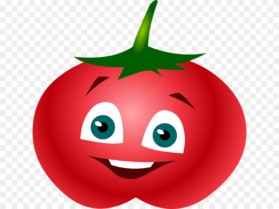 Tomato Smile, Food, Plant, Produce, Vegetable Png Image