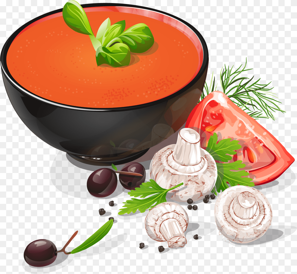 Tomato Soup Pic Shup, Bowl, Dish, Food, Meal Png