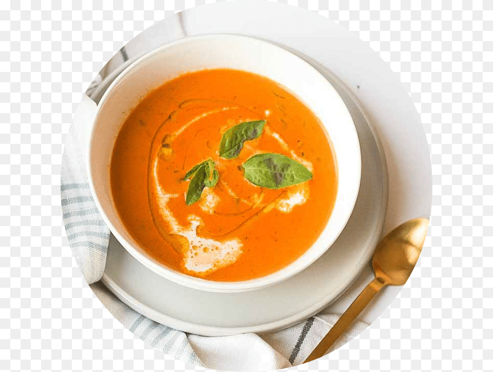 Tomato Soup Pictures Tomato Soup, Bowl, Dish, Food, Meal Free Png